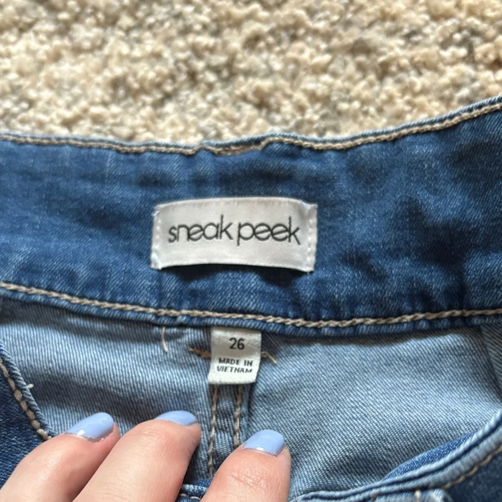 Sneak Peek Blue Straight Leg Jeans - Picture 2 of 5